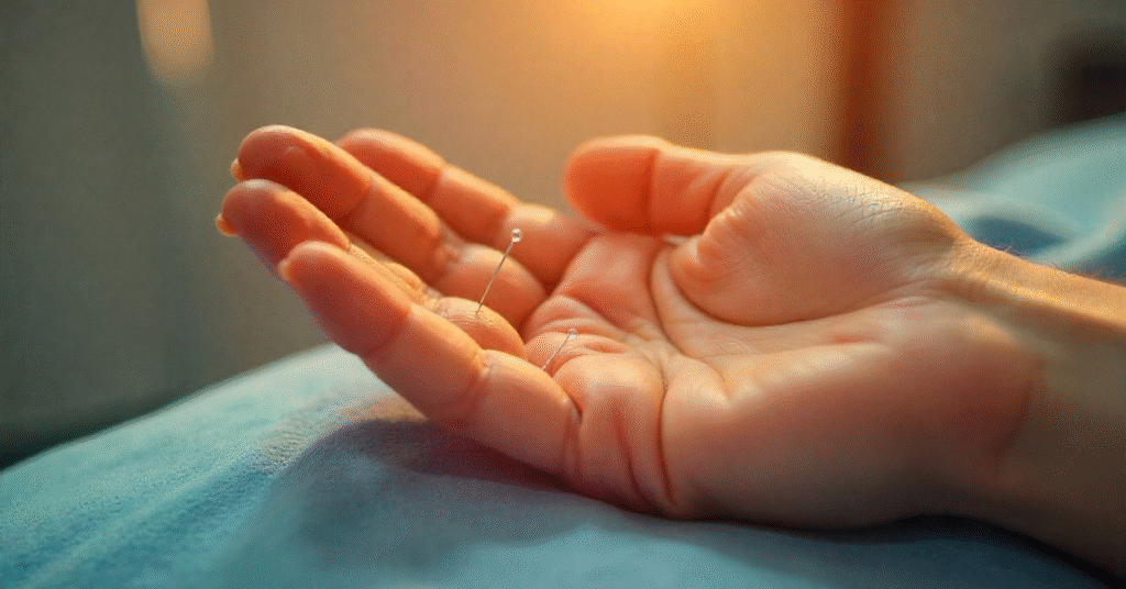 Needle Piercing Skin